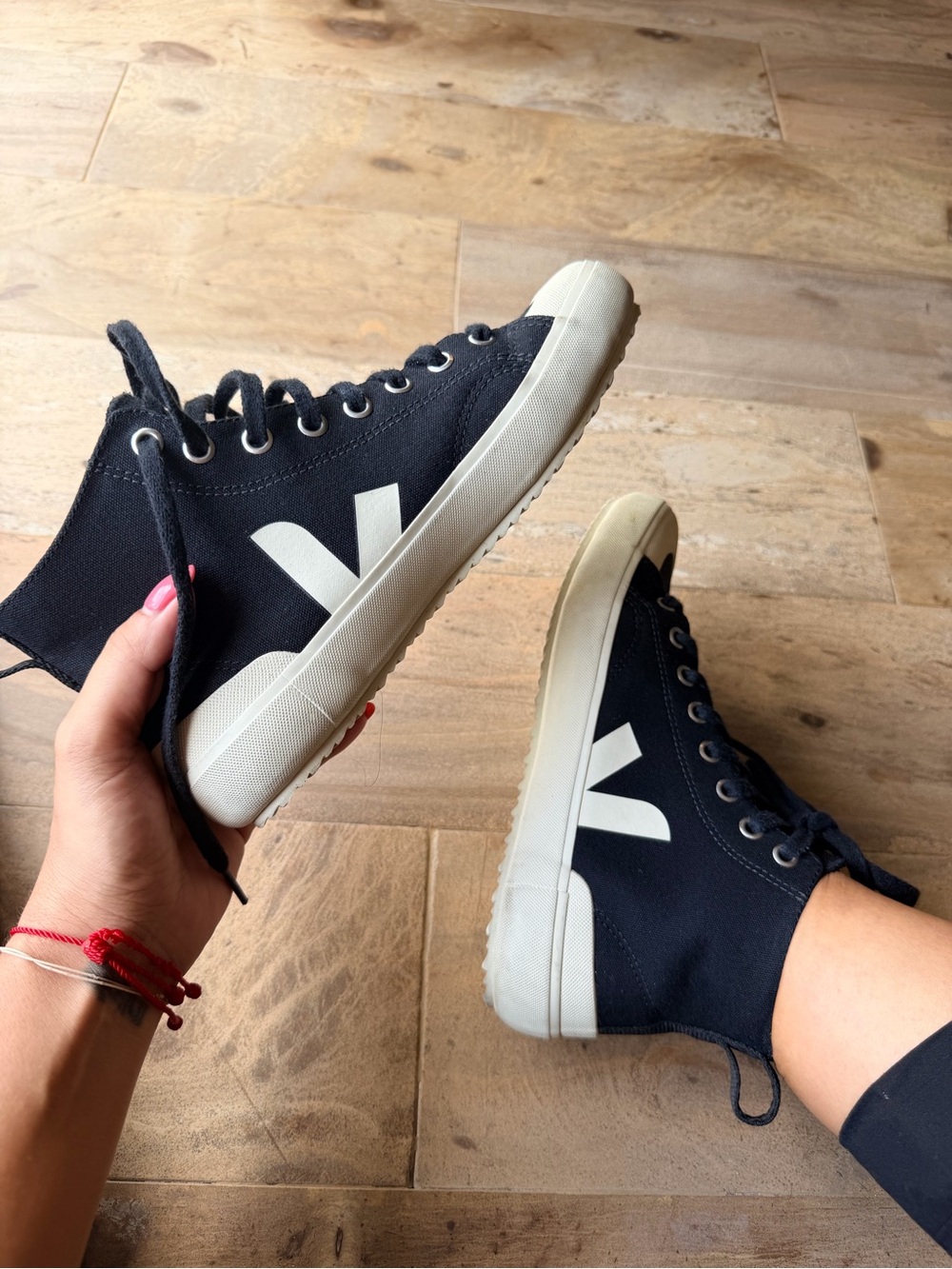 VEJA Nova high top black sneakers size 38